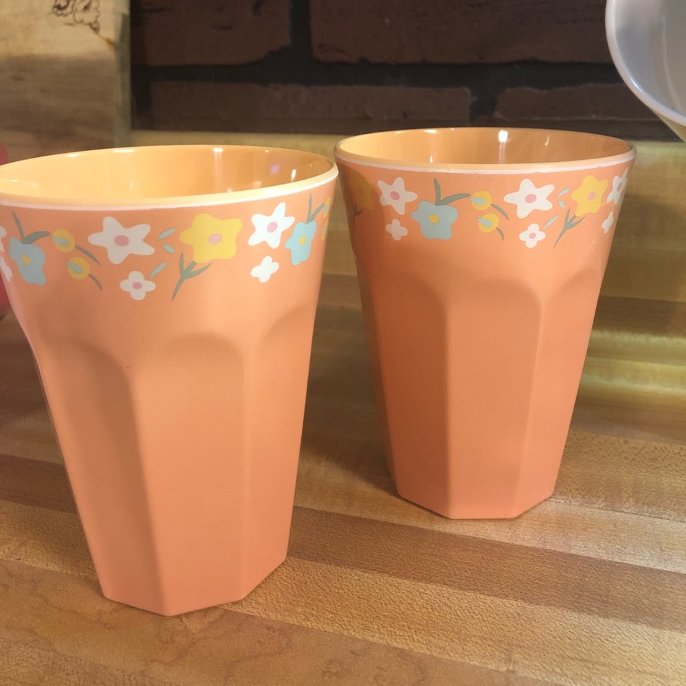 Set of 2 spritz melamine cups
